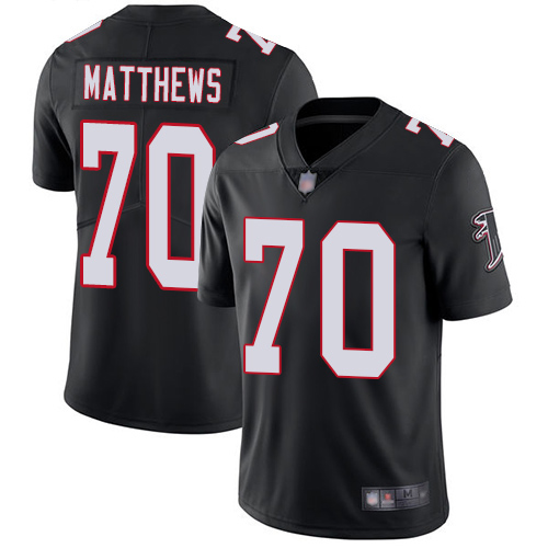 Atlanta Falcons Limited Black Men Jake Matthews Alternate Jersey NFL Football #70 Vapor Untouchable